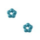 Czech glass beads flower 5mm - Alabaster Metallic aqua green 02010-29436